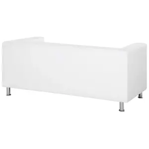 3 Seater Faux Leather Sofa White FLORO