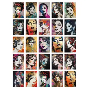 Glitter & Glamour Women Portraits - 50 Piece No Frame Print