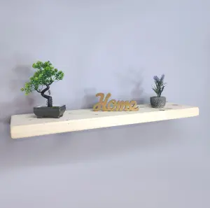 Handmade Wooden Rustic Floating Shelf 145mm Unprimed Length of 120cm