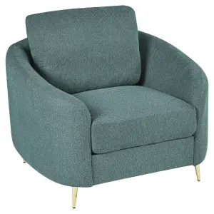 Beliani Traditional Armchair TROSA Fabric Green