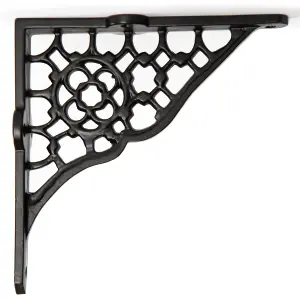 Hammer & Tongs Honeycomb Iron Shelf Bracket - D155mm - Black - Pack of 4