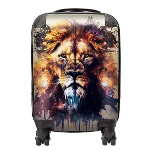 Majestic Lion Face Splashart Suitcase - Small