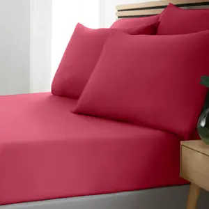 So Soft Easy Iron Fitted Sheet Pink / Single (3')