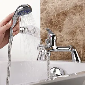 Nes Home Modern Bathroom Basin Mono Tap & Bath Shower Mixer Taps Set Faucet