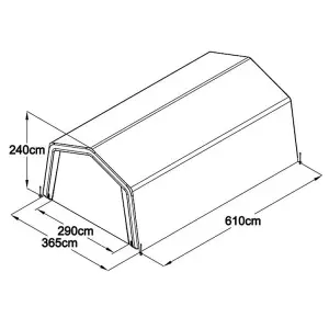 BillyOh Flexi Pop Up Fabric Portable Garage - 12x20