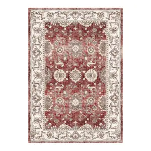 Silk Road Red Jasru Medium Rug, (L)160cm x (W)120cm