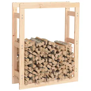 Berkfield Firewood Rack 80x25x100 cm Solid Wood Pine