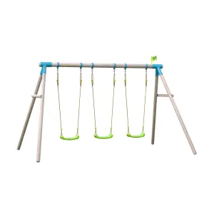 TP Triple Compact Wooden Triple Swing Set - FSC certified