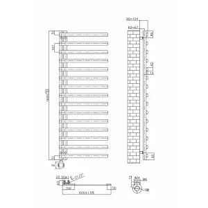 Right Radiators Prefilled Thermostatic Electric Heated Towel Rail Designer Ladder Warmer Rads - 1600x600mm Brushed Brass