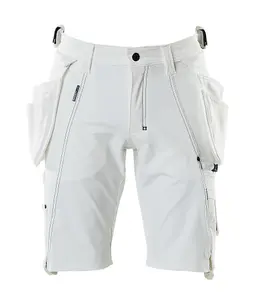 Mascot Advanced Craftsmen's Shorts with Detachable Holster Pockets  - White   (50.5) (Leg Length - Regular)