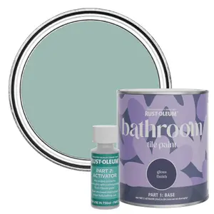 Rust-Oleum Coastal Blue Gloss Bathroom Tile Paint 750ml