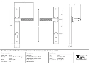 From The Anvil Polished Nickel Brompton Slimline Lever Espag. Lock Set