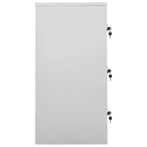 Berkfield Locker Cabinet Light Grey 90x45x92.5 cm Steel