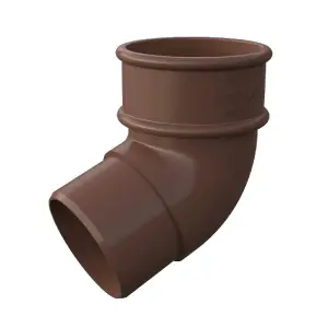 Brown Round Downpipe 112.5 Degree Offset Bend, Freeflow Rain Water Systems