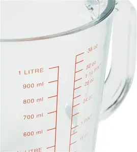 Dunelm 1 Litre Measuring Jug, Clear, Glass