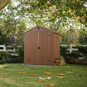 Keter Darwin 6 ft. W x 4 ft. D Double Door Apex Outdoor Garden Shed