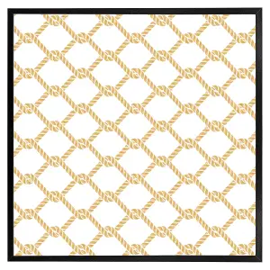 Gold chainlink rope (Picutre Frame) / 24x24" / Oak