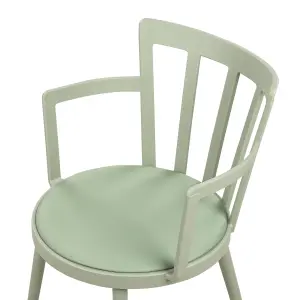 Set of 4 Dining Chairs MORILL Light Green