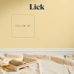 Lick Yellow 07 Matt Emulsion paint, 2.5L