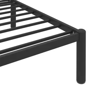 Berkfield Bed Frame Black Metal 90x200 cm