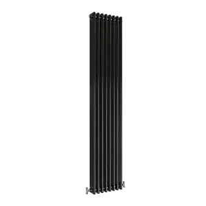 Vertical Black Triple Column Radiator (H) 1800mm x (W) 380mm, 6851 BTU.