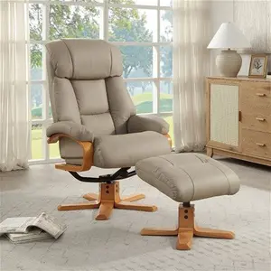 Nice Luxury Real Leather Swivel Recliner Chair