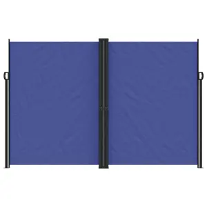 Berkfield Retractable Side Awning Blue 220x1000 cm