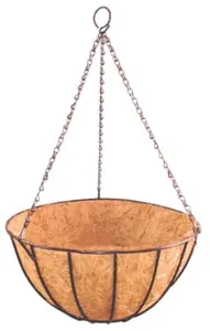 Natural Coco Hanging Basket Liner Cupped Shaped Coco Liner for a 14 Inch Hanging Basket