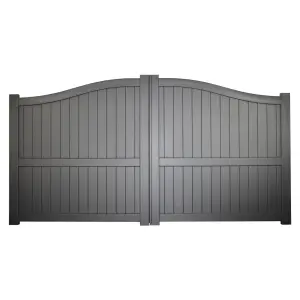 Aluminium Double Swing Gate 3250x1800mm Grey