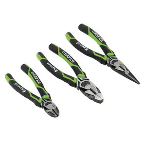 Draper Expert High Leverage Plier Set, Green (3 Piece) 28035