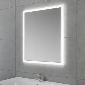 Aura Recessed LED Illuminated Double Mirrored Wall Cabinet (H)700mm (W)600mm