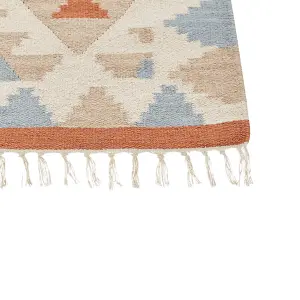 Cotton Kilim Runner Rug 80 x 300 cm Multicolour DILIJAN