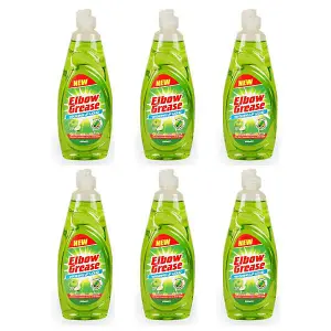 Elbow Grease Washing Up Apple Fresh Liquid 600ml - Pack of 6