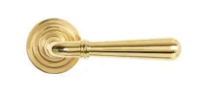 From The Anvil Polished Brass Newbury Lever on Rose Set (Art Deco) - Unsprung