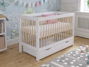 Luca cot bed 120x60cm with drawer