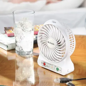 Mini USB Rechargeable Cordless Fan - Compact & Portable Powerful Fan with 3 Power Levels - Measures H14cm x W11cm x D4cm