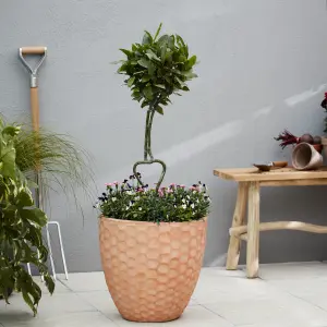 Verve Gudenå Natural Honeycomb Terracotta Plant pot (Dia) 32cm, (H)31.5cm, 21L