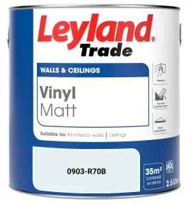 Leyland Trade Vinyl Matt Walls & Ceilings Emulsion Paint (0903-R70B) 2.5L