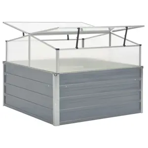 Berkfield Greenhouse 100x100x85 cm Galvanised Steel Grey