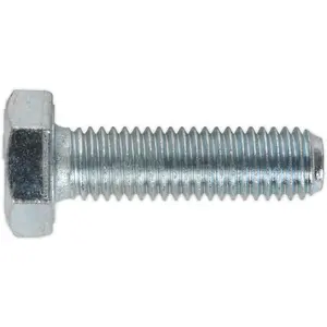 25 Pack M10 x 35mm HT Setscrews - Grade 8.8 Zinc Coated Fully Threaded DIN 933