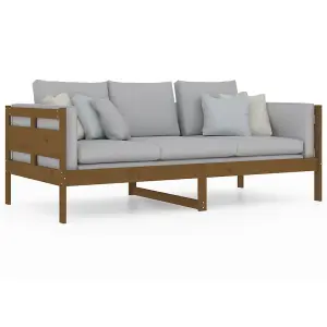 Berkfield Day Bed Honey Brown Solid Wood Pine 90x190 cm