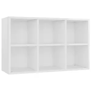 Gardinier Book Cabinet 66 x 30 x 98 cm Engineered Wood High Gloss White