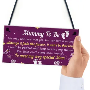 Red Ocean Mummy To Be Gifts From Bump Hanging Plaque Baby Shower Present To Mum From Baby Daughter Son Gift