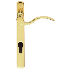 Carlisle Brass Polished Brass Scroll Lever on Narrow Plate R/H (M140NP92RH)