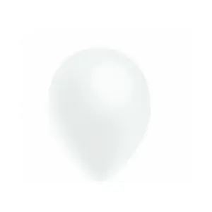 Globos Latex Plain Balloons (Pack of 100) White (5in)