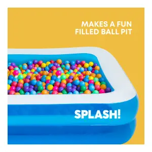 SPLASH Inflatable Paddling Pool - 6.5ft, Lightweight, Durable, Easy Inflation & Drainage