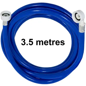 SPARES2GO Universal Washing Machine / Dishwasher Fill Hose Cold Water Inlet Feed Pipe (3.5 Metre)