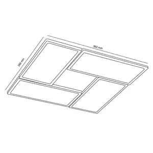 Luminosa New Or Black Dimmable LED Flush Light 60W 3000K