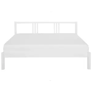 Wooden EU Super King Size Bed White VANNES