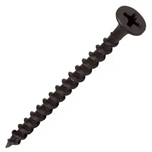 Picardy Phosphate Drywall Screws (Pack Of 500) Black (0.42 x 7.5cm)